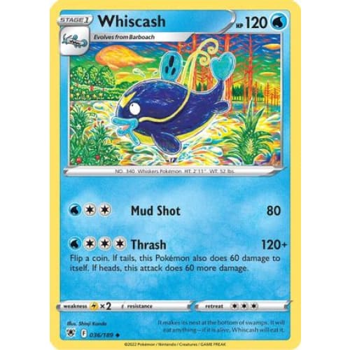 Whiscash (036/189) Uncommon Reverse Holofoil - Single