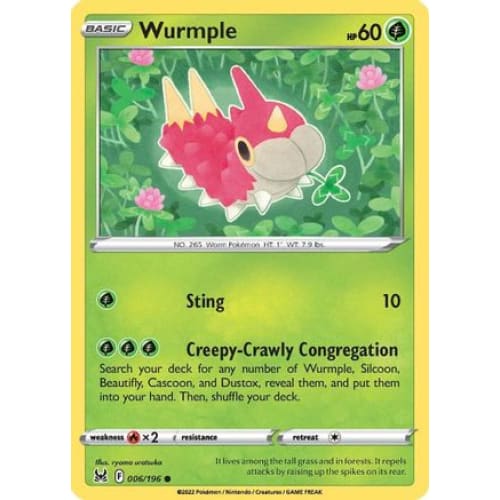 Wurmple (006/196) Common Reverse Holofoil - Single