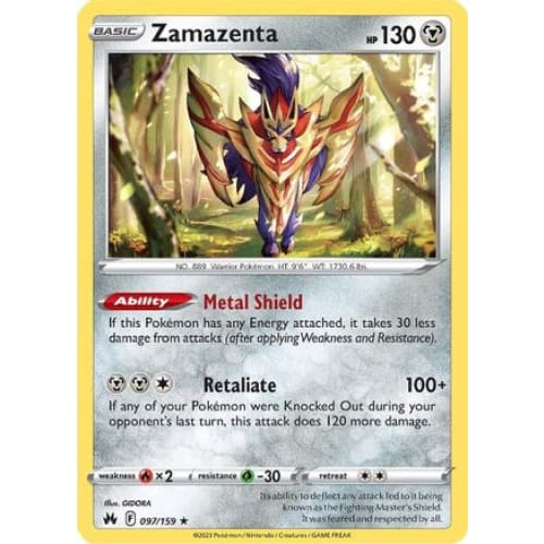 Zamazenta (097) Holo Rare Reverse Holofoil - Single