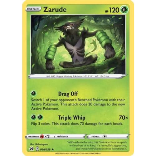 Zarude (016) Holo Rare Holofoil - Single