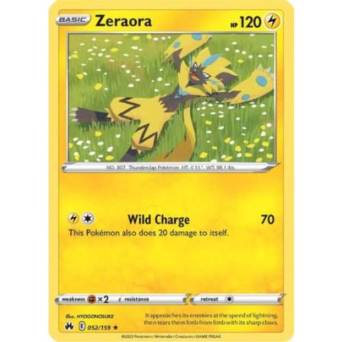 Zeraora (052) Rare Classic Reverse Holofoil - Single