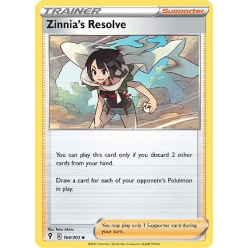 Zinnia’s Resolve (164/203) Uncommon Reverse Holofoil