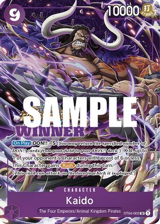 Kaido (Winner Pack Vol. 5) ST04-003 SR One Piece Promotion Cards Foil ...