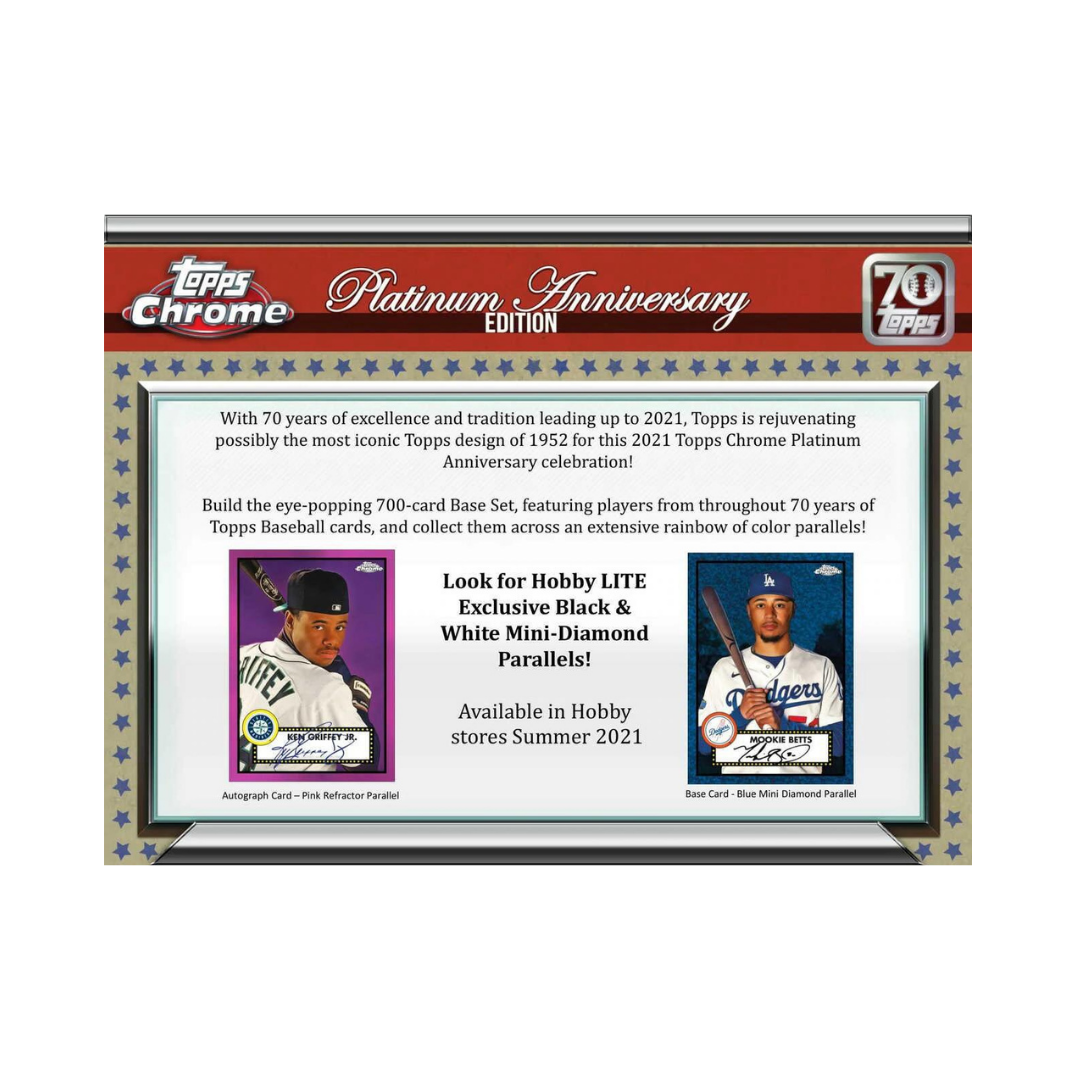 2021 Topps Chrome Platinum Anniversary Baseball Lite Box