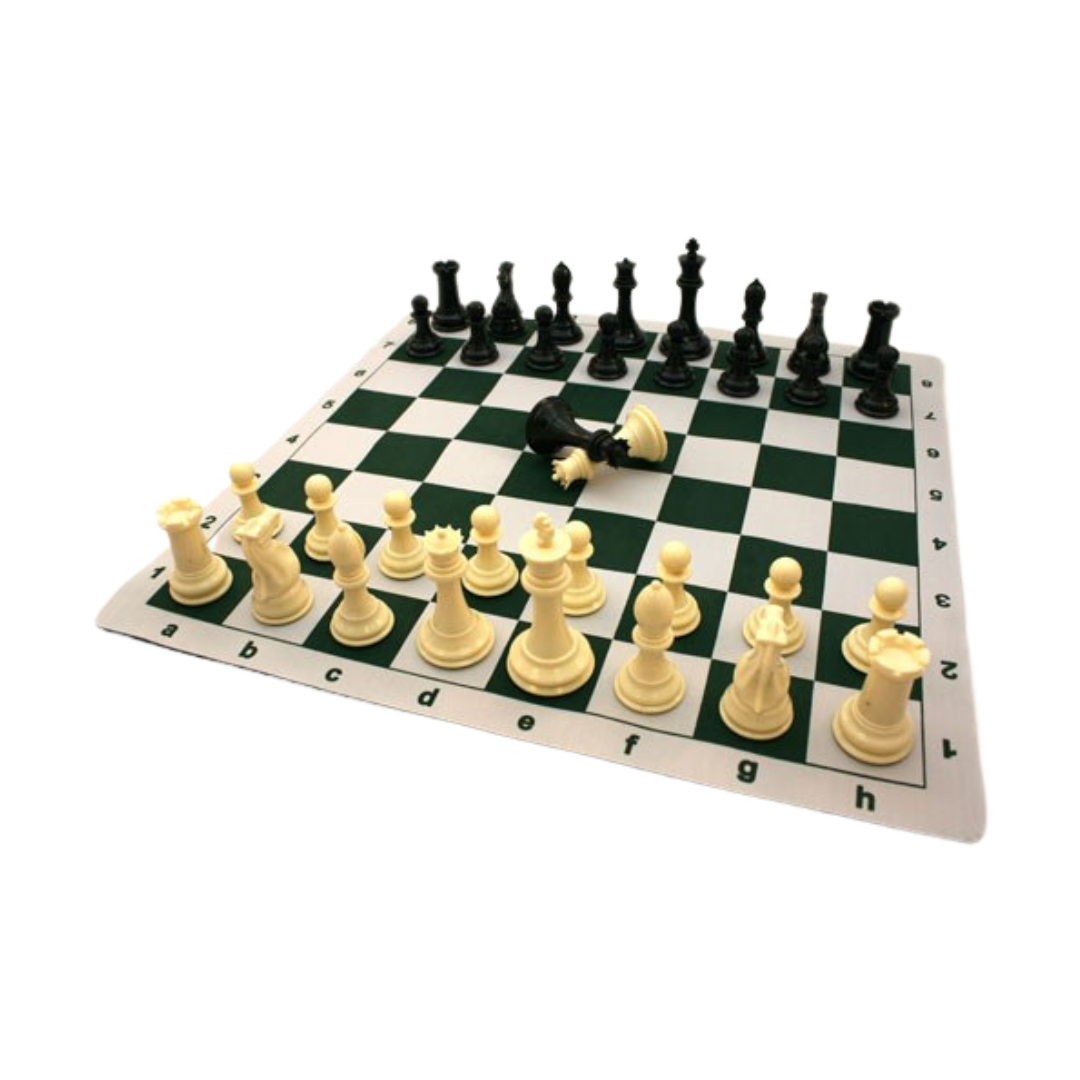 Pro Chess Tournament Men & Roll-up Mat By Play All Day Games – Hobbiesville