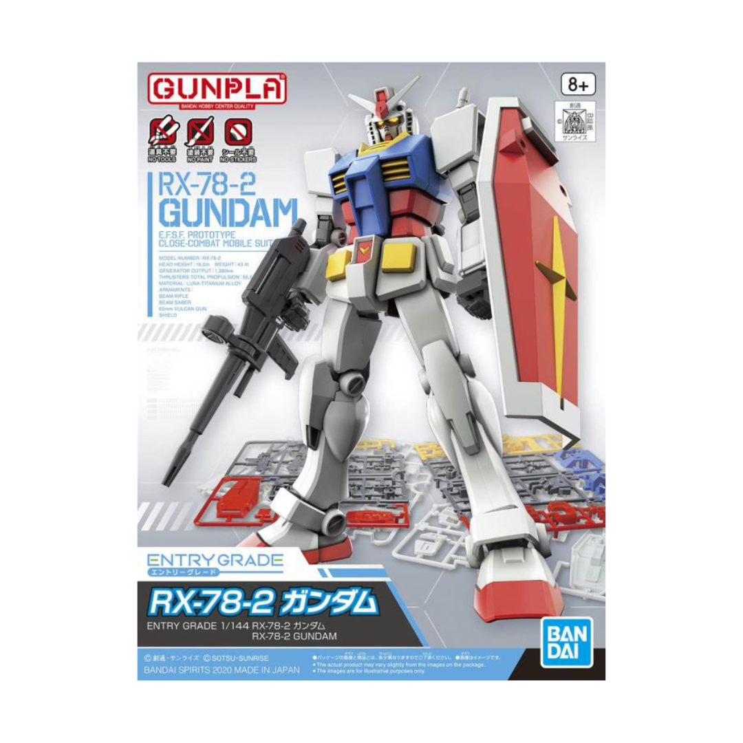 Gundam Entry Grade 1/144 Rx-78-2 Gundam Model Kit By Bandai