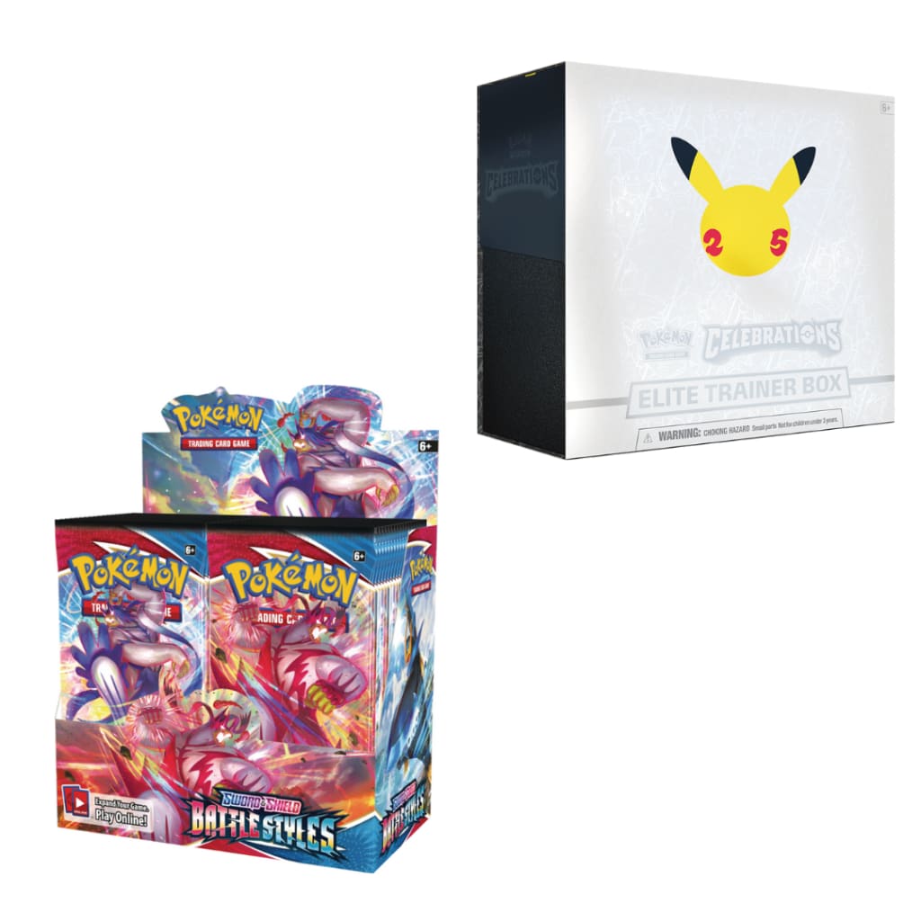 Battle Styles Booster Box + Pokemon Celebrations Elite – Hobbiesville