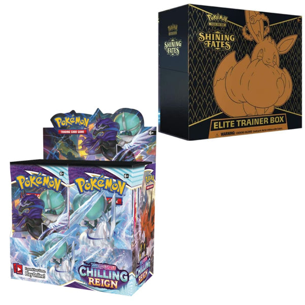 Chilling Reign Booster Box + Shining Fates Elite Trainer – Hobbiesville