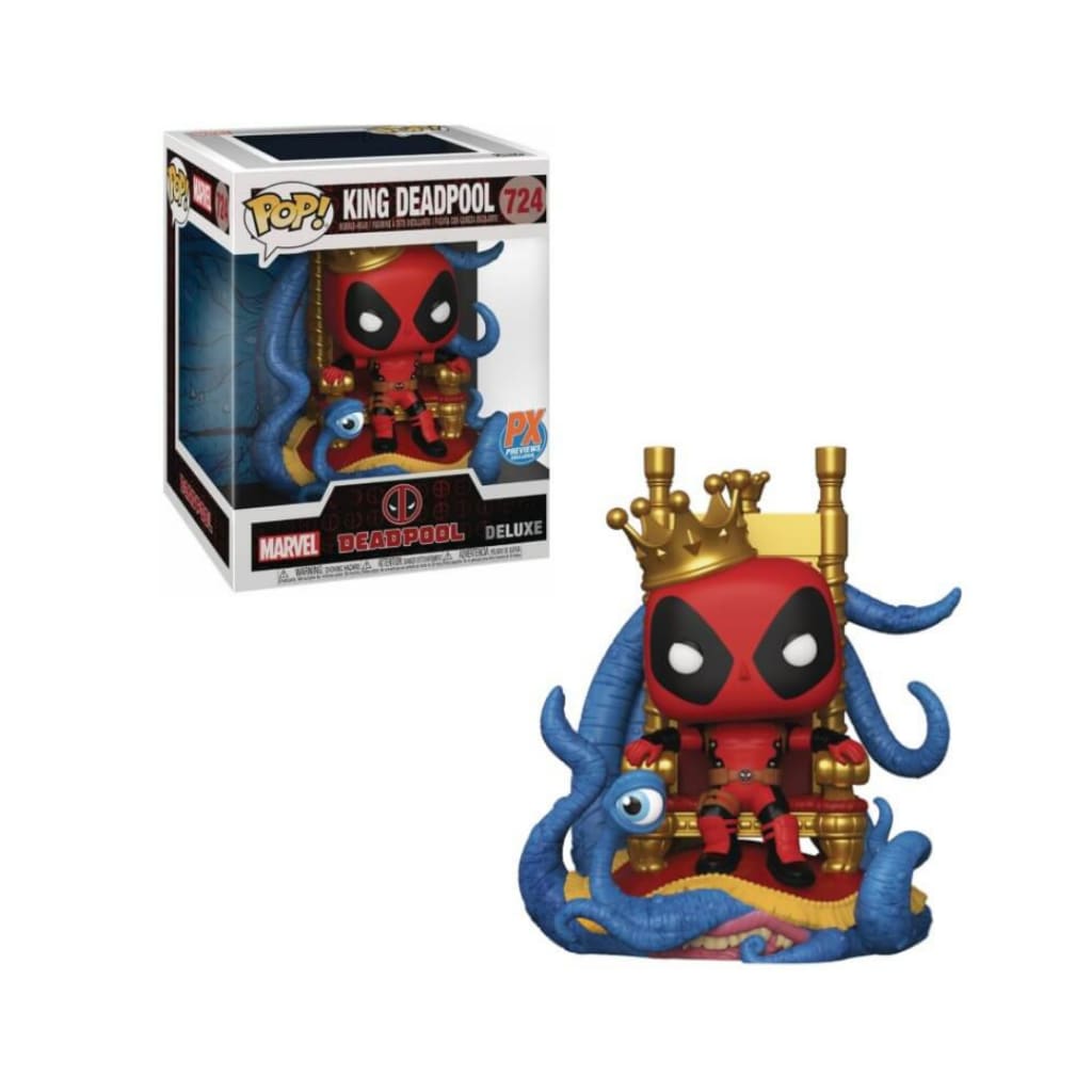 Funko Pop! Deluxe King Deadpool On Throne Px By Funko Pop | – Hobbiesville