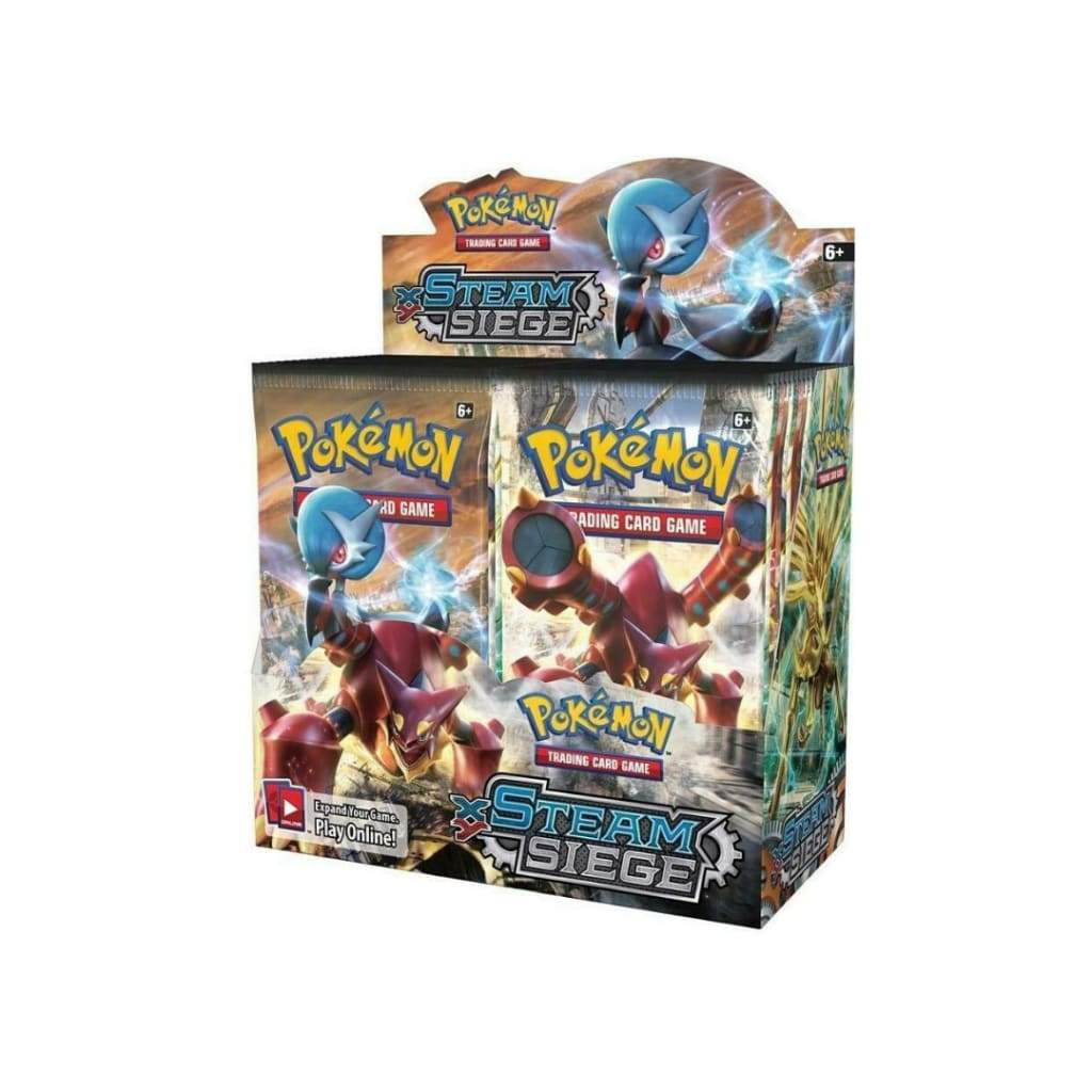 pokemon booster box steam siege An artset of Siege, now a 10 year old set! Should I Open it? Or Should I Keep it Sealed? The Mythical Steam Pokemon Volcanion must wield the dual powers of fire and water to stop them. Pokmon Steam Siege Booster Box