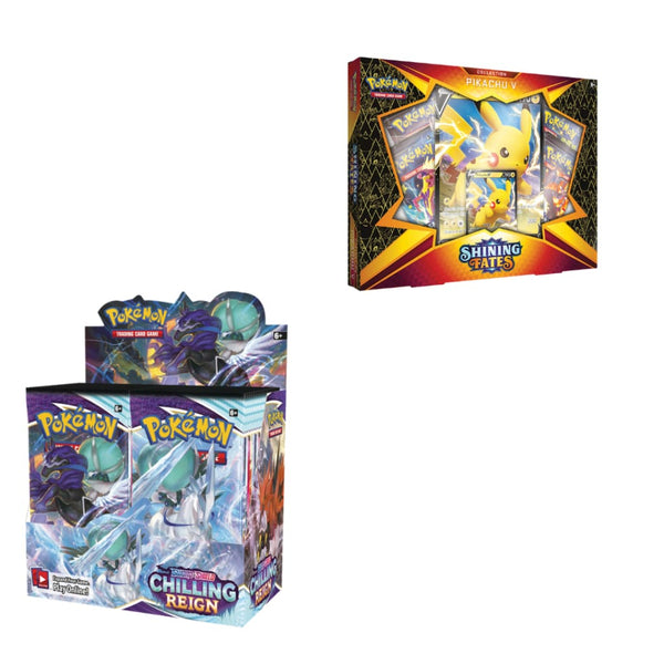 Pokemon Chilling Reign Booster Box + Shining Fates Pikachu Hobbiesville Pokemon Chilling Reign Booster Box + Shining Fates Pikachu Hobbiesville
