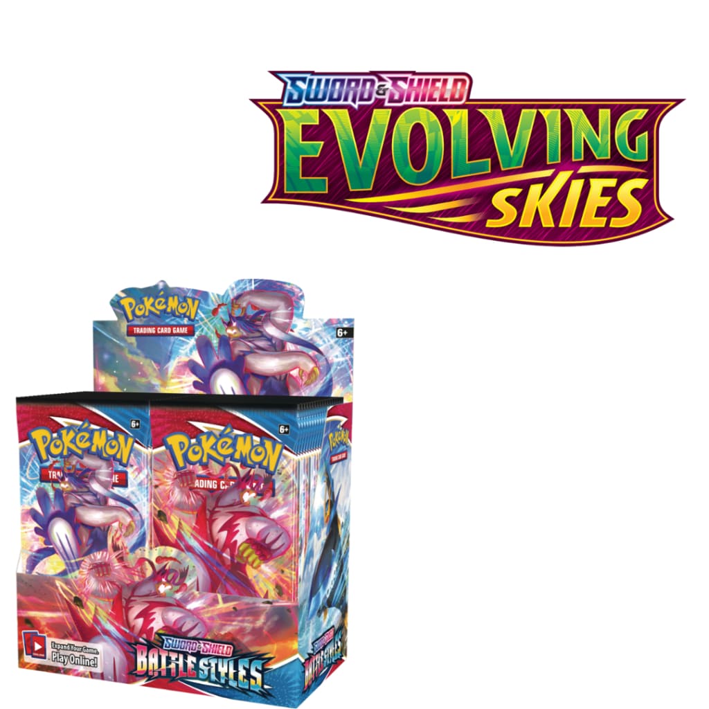 Pokmon Evolving Skies Booster Box + Battle Styles Booster Hobbiesville Pokmon Evolving Skies Booster Box + Battle Styles Booster Hobbiesville