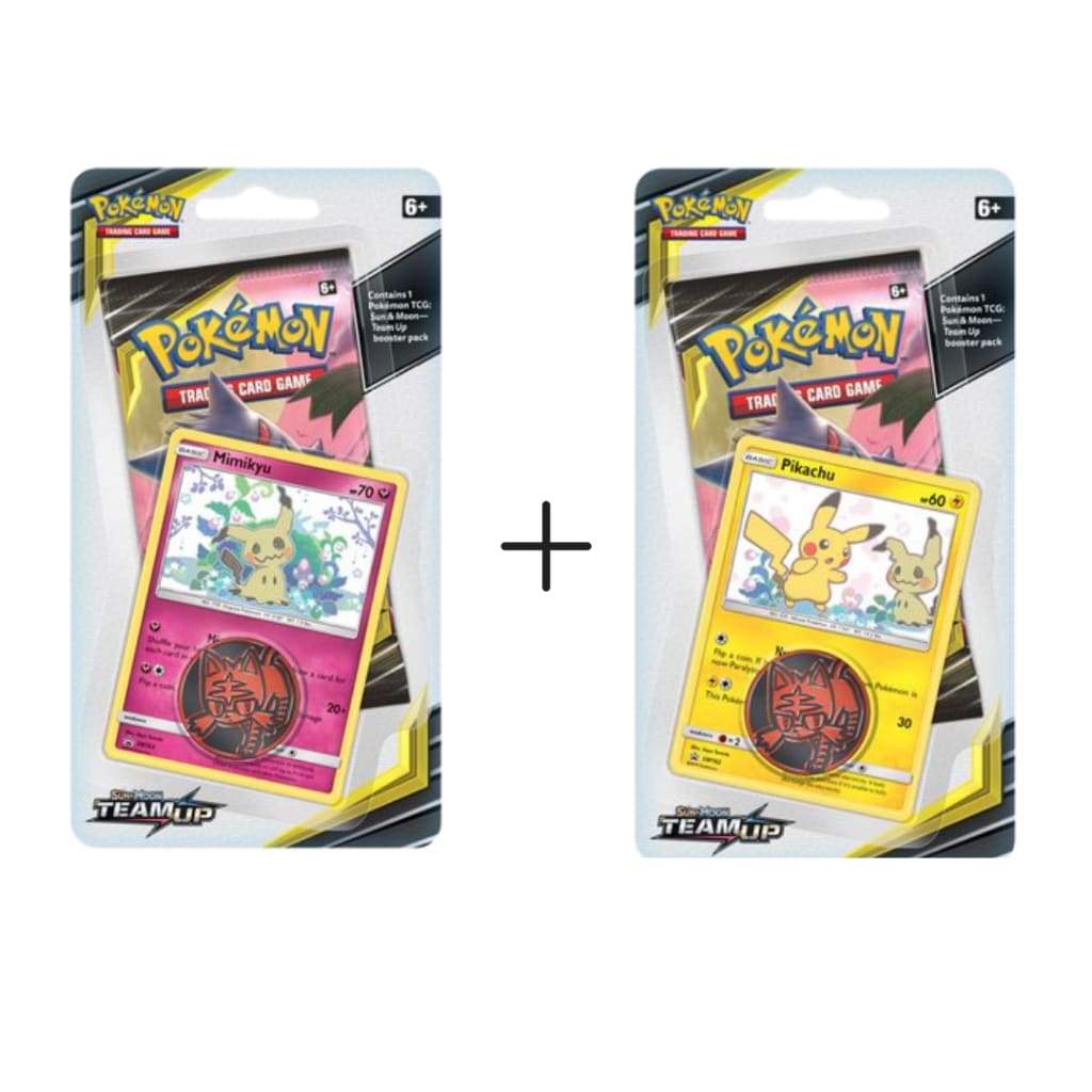 Team Up Checklane Blister Mimikyu Promo and Pikachu Promo Hobbiesville Team Up Checklane Blister Mimikyu Promo and Pikachu Promo Hobbiesville