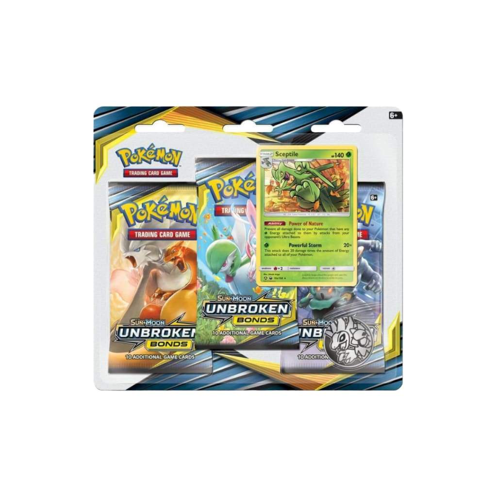 Unbroken Bonds 3 Pack Blister - Sceptile by Pokemon Hobbiesville Unbroken Bonds 3 Pack Blister - Sceptile by Pokemon Hobbiesville